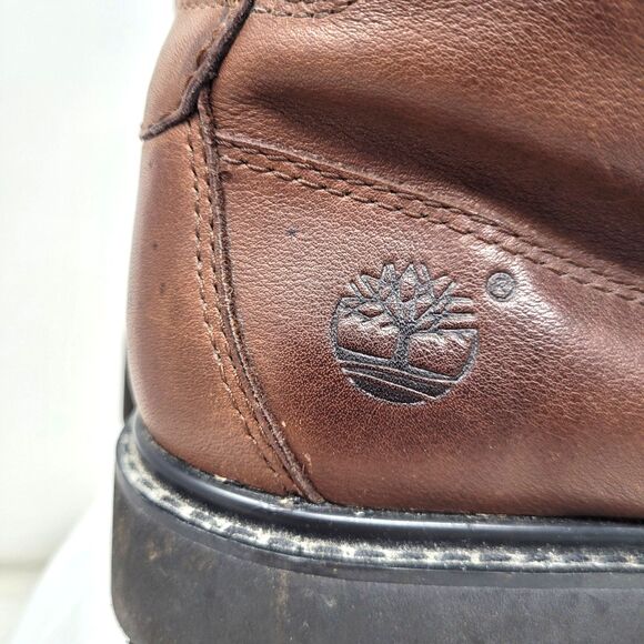 Timberland Boots 9M Brown Leather Waterproof Gorpcore Work Grunge - Picture 5 of 8